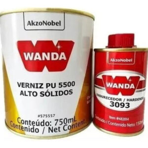 Verniz Pu Wanda 5500 750ml + 150ml Catalisador Wanda