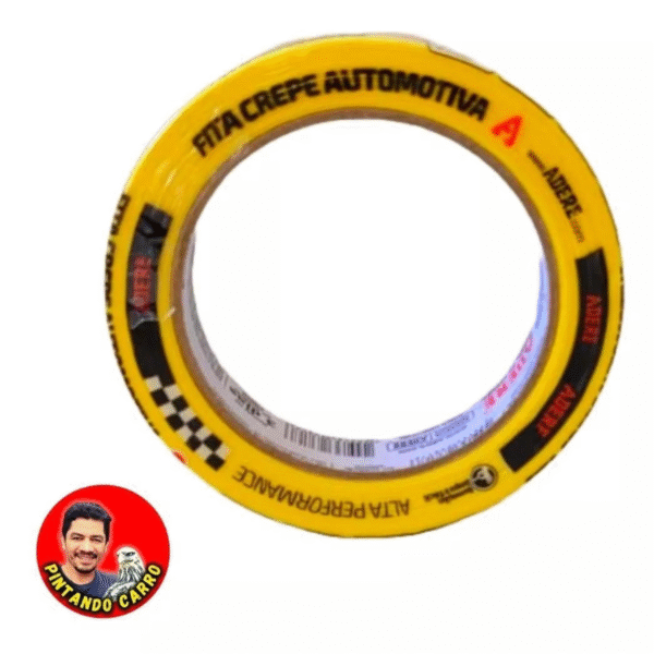 32 Fita Crepe Fina Amarela 18mm X 40m Adere - Imagem 3