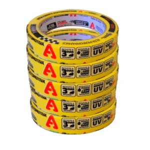 5 Fita Crepe Fina Amarela 18mm X 40m Adere